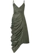 Y/project Asymmetric Drape Dress - Green