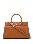 Dkny Logo Plaque Tote Bag - Neutrals