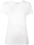 T By Alexander Wang V-neck T-shirt, Women's, Size: Xs, White, Cotton