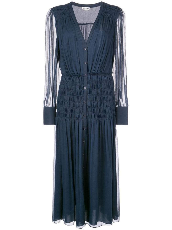 Jason Wu Ruched Midi Dress - Blue