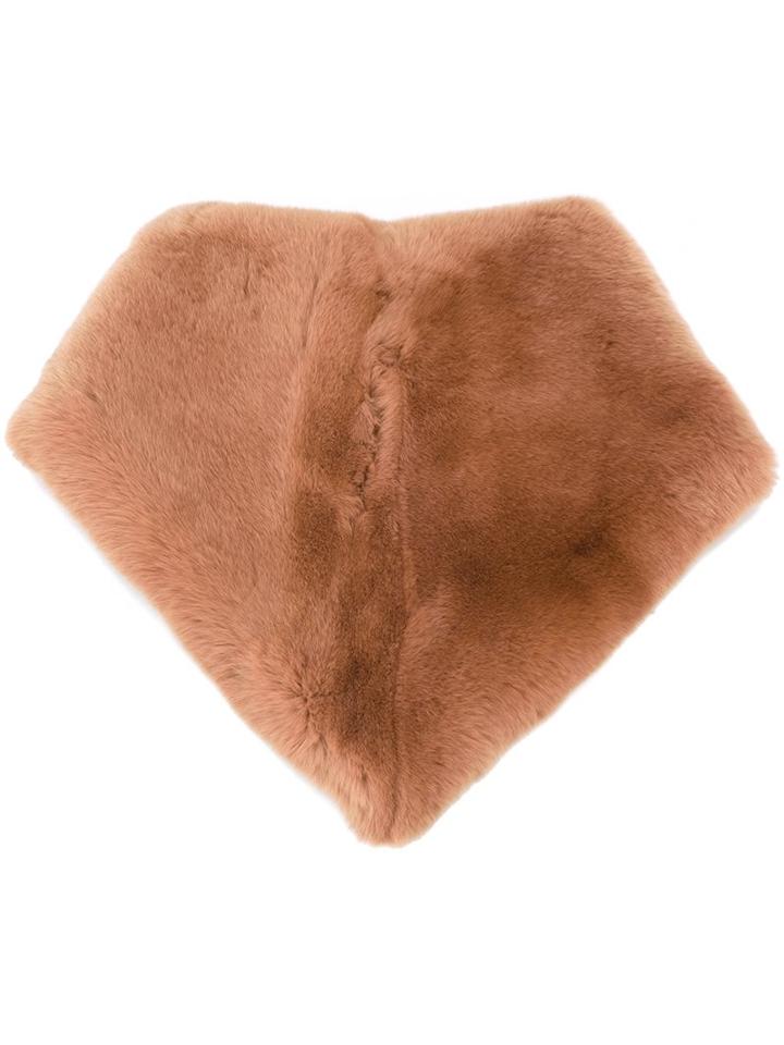 Max Mara Triangular Fur Collar