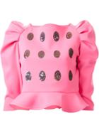 Dresscamp Cocoon Sleeve Peplum Top, Women's, Size: 40, Pink/purple, Polyester/polyurethane