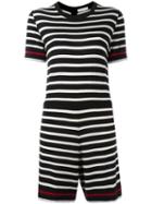 Chinti And Parker Breton Stripe Playsuit, Women's, Size: Xs, Black, Merino