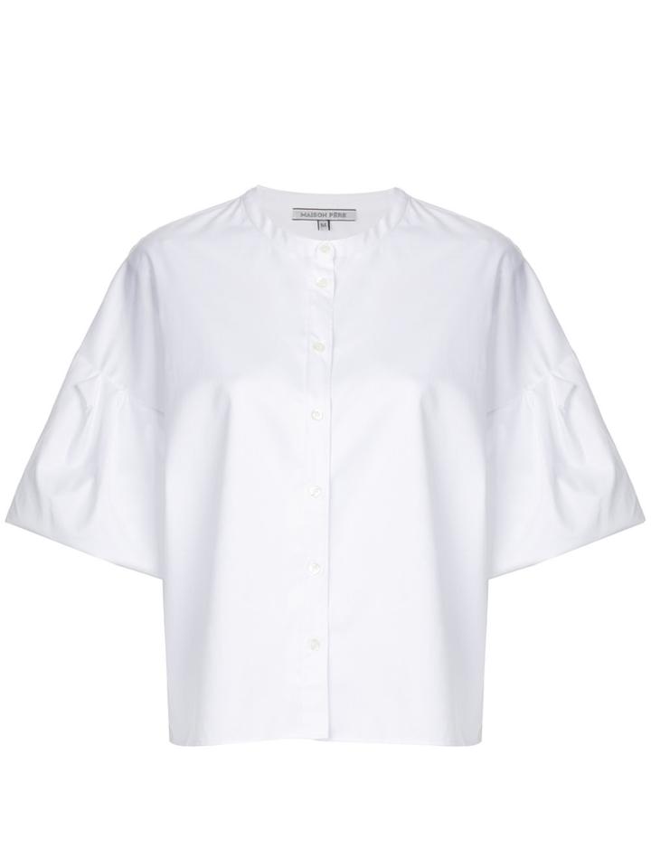 Maison Père Puff Sleeve Shirt - White