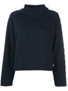 Anna K - Pearl Embellished Sweatshirt - Women - Cotton/polyester/spandex/elastane/microfibre - M, Blue, Cotton/polyester/spandex/elastane/microfibre