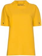 Calvin Klein 205w39nyc Mock Collar Stamp Logo Top - Yellow & Orange