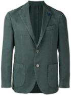 Lardini Two Button Jacket, Men's, Size: 48, Green, Wool/silk/polyester/cashmere