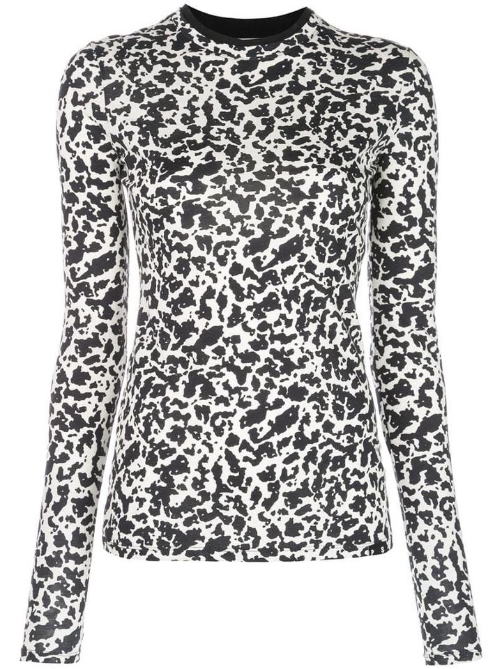 Proenza Schouler Pswl Xl Notebook Long Sleeve Fitted T-shirt - Black