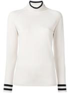 Max Mara Striped Detail Jumper, Women's, Size: Small, Nude/neutrals, Polyester/viscose