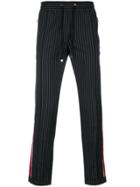 Dolce & Gabbana Pinstripe Jogging Trousers With Contrasting Side
