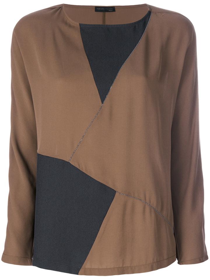 Fabiana Filippi Geometric Top - Brown