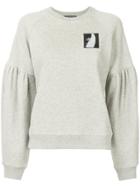 Alexa Chung Logo Patch Sweatshirt - Grey