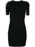 Alexander Wang Check Panel Mini Dress - Black