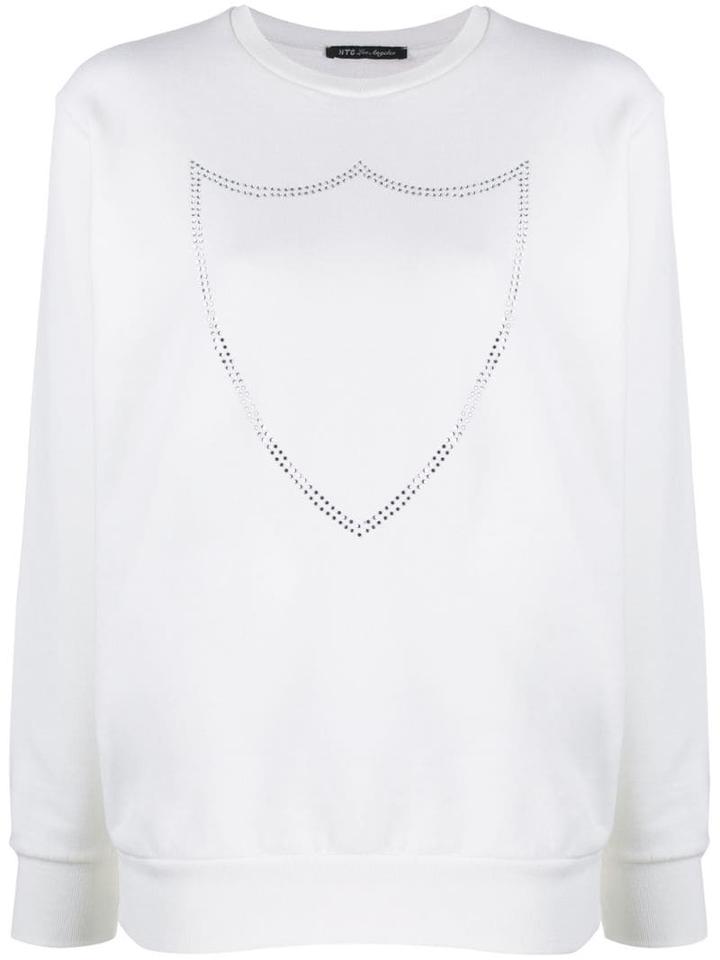 Htc Los Angeles Rhinestone Logo Sweatshirt - White