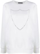 Htc Los Angeles Rhinestone Logo Sweatshirt - White