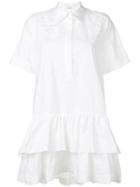 P.a.r.o.s.h. Lace Detail Shirt Dress - White