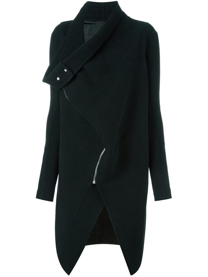 Rick Owens 'exploder Saturn' Coat, Women's, Size: 38, Black, Cotton/cupro/cashmere/virgin Wool