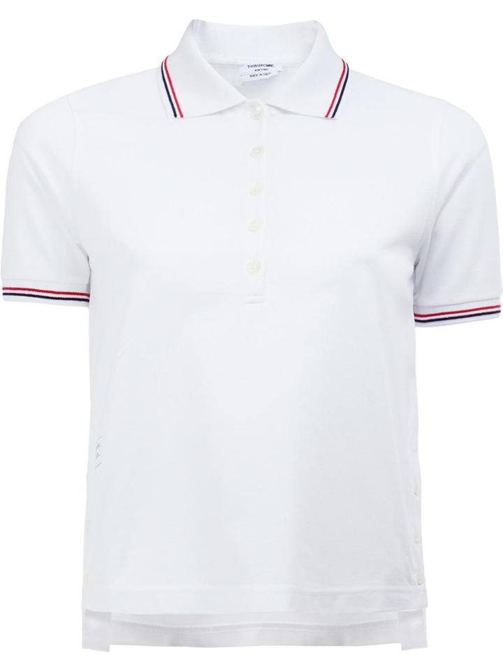 Thom Browne Mercerized Pique Polo Shirt - White
