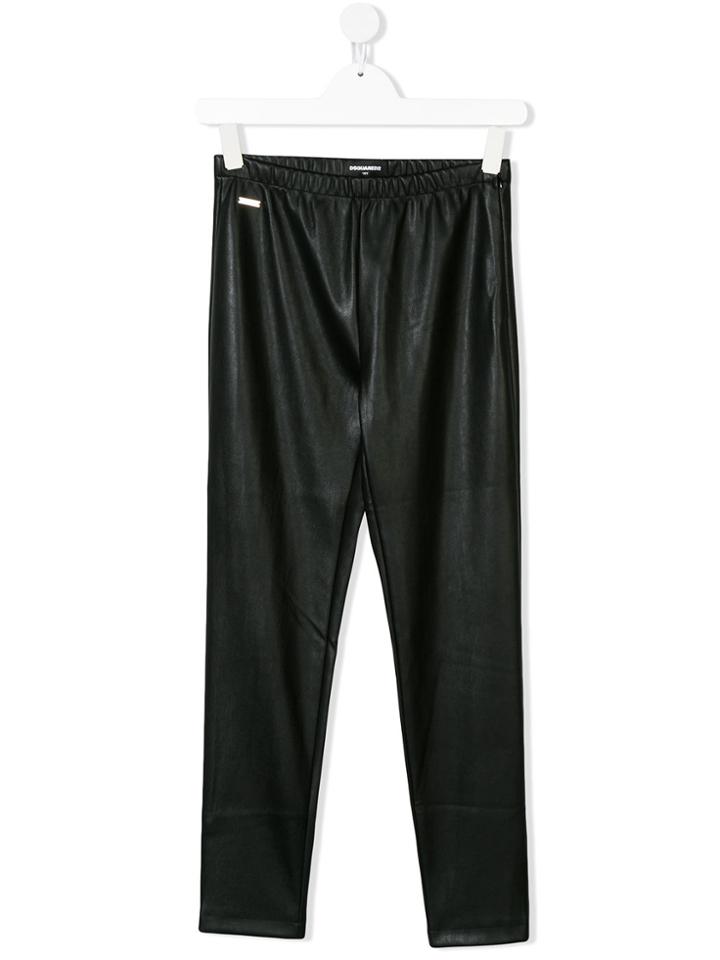Dsquared2 Kids Teen Logo Plaque Leggings - Black