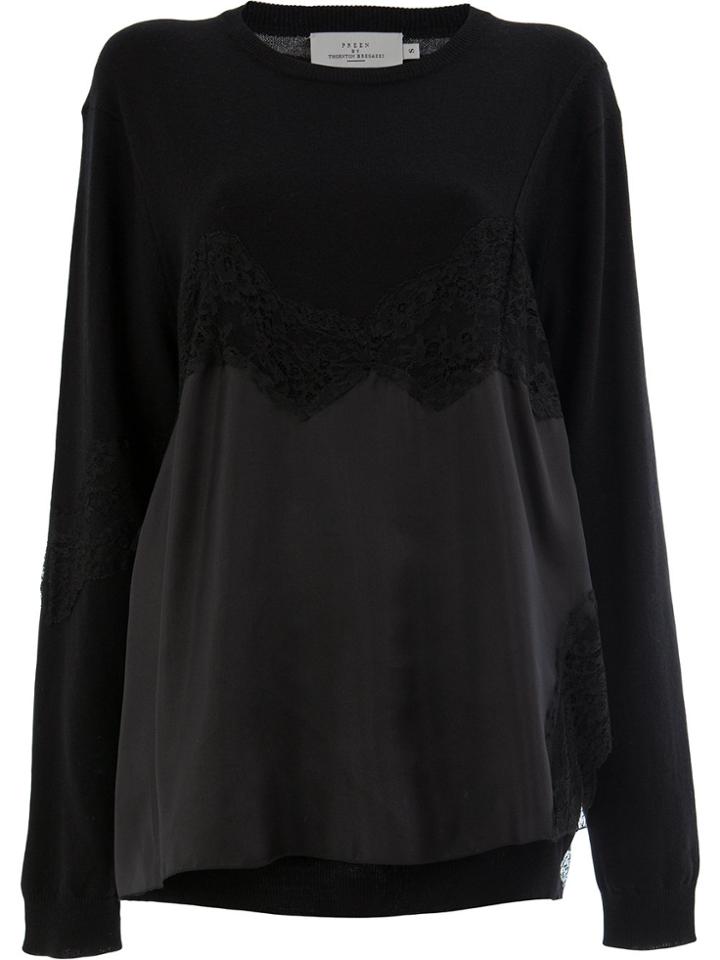 Preen By Thornton Bregazzi Caia Lace-trimmed Jumper - Black