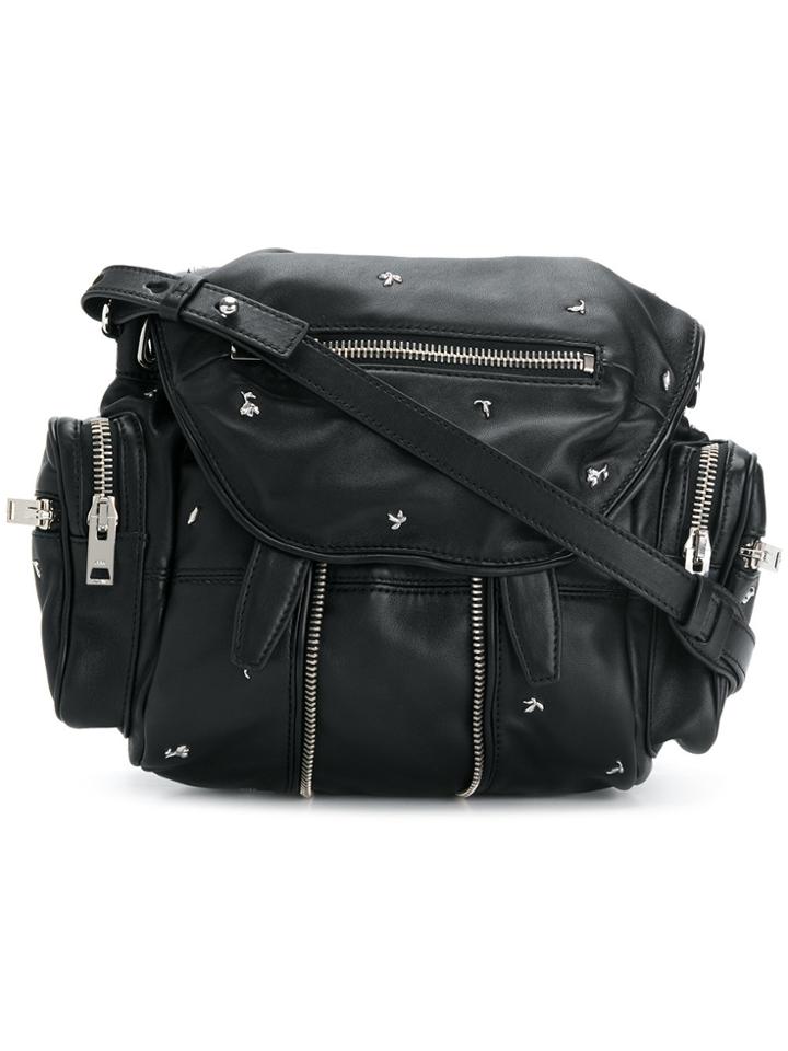 Alexander Wang Rose Studded Mini Marti Backpack - Black
