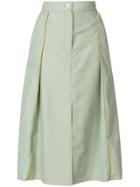 Walk Of Shame Piped A-line Skirt - Green