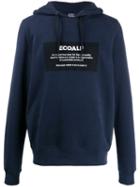 Ecoalf Logo Print Hoodie - Blue