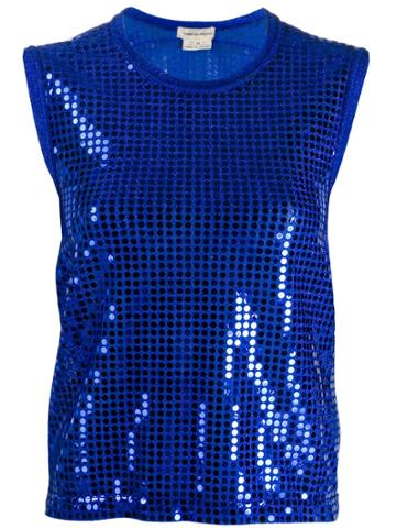Comme Des Garçons Pre-owned 2000s Sequin-embellished Vest - Blue