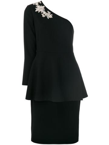 Stefano De Lellis Asymmetric Peplum Dress - Black