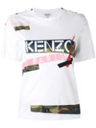 Kenzo - Patch Print T-shirt - Women - Cotton - Xxs, White, Cotton