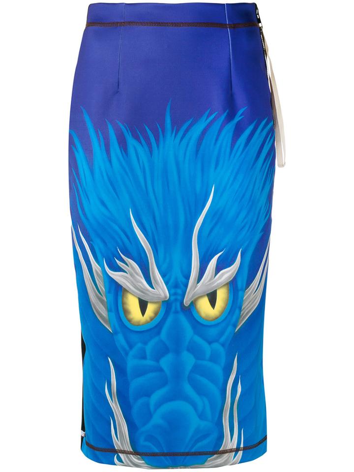 J.w.anderson - Scuba Pencil Skirt - Women - Polyester/spandex/elastane - 14, Blue, Polyester/spandex/elastane
