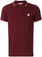 Moncler Striped Cuff Polo Shirt - Red