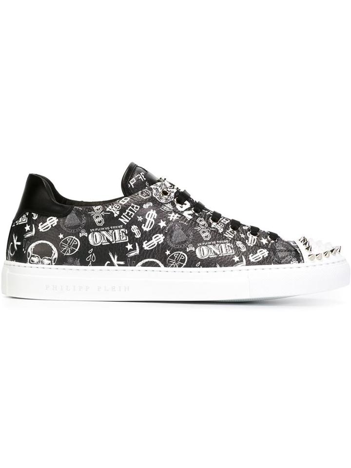 Philipp Plein Printed Lace-up Sneakers