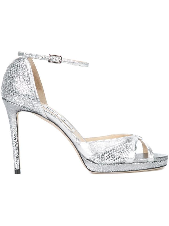 Jimmy Choo Talia 100 Sandals - Metallic