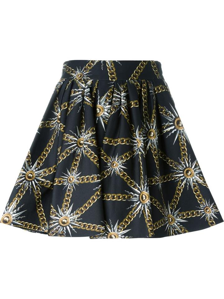 Fausto Puglisi Sun And Chain Print Skirt