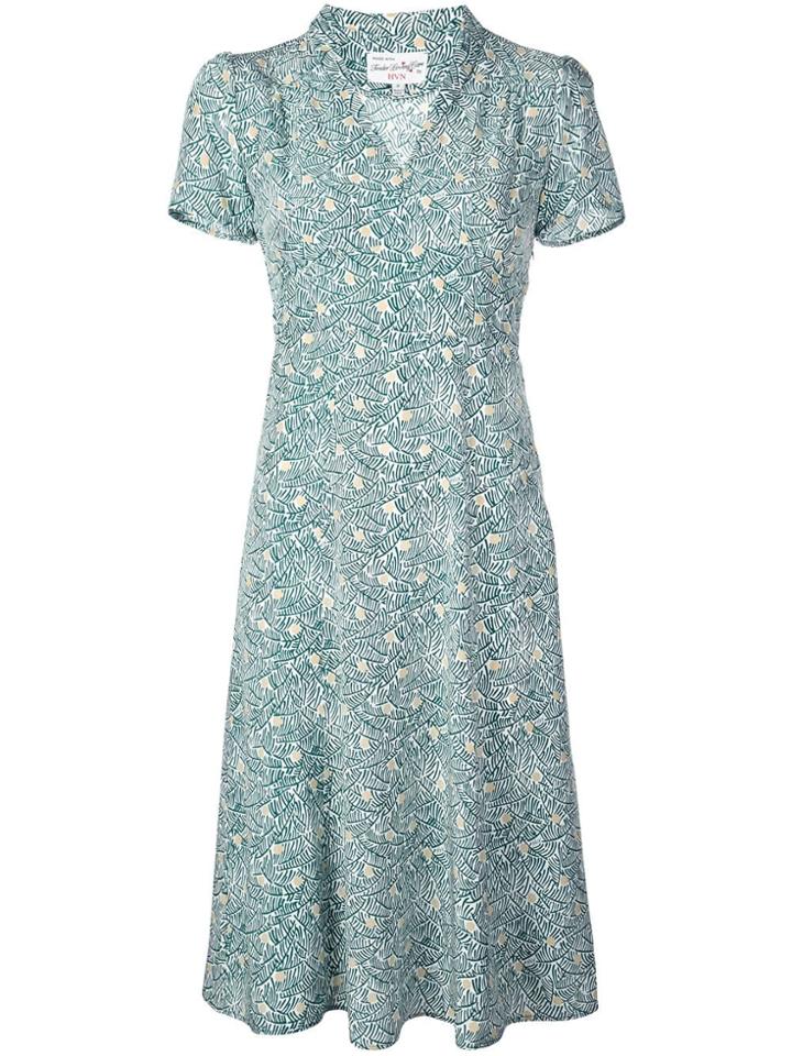 Hvn Empire Line Midi Dress - Green
