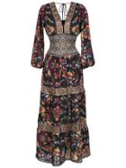 Cecilia Prado Palmire Printed Long Dress - Black