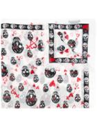 Alexander Mcqueen Skull And Heart Print Scarf, Women's, White, Silk/modal