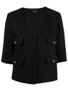 Andrea Bogosian Textured Jacket, Women's, Size: P, Black, Cotton/viscose