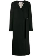 Tela Buttoned Cape Coat - Black