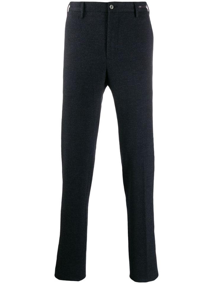 Pt01 Colour Block Tailored Trousers - Blue