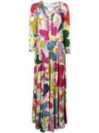 Ultràchic Butterfly Print Maxi Dress - Pink