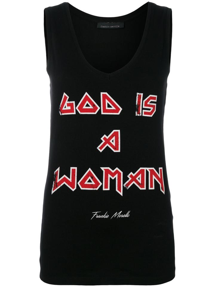 Frankie Morello God Is A Woman Tank Top - Black