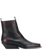 Ann Demeulemeester Square Toe Chelsea Boots - Brown
