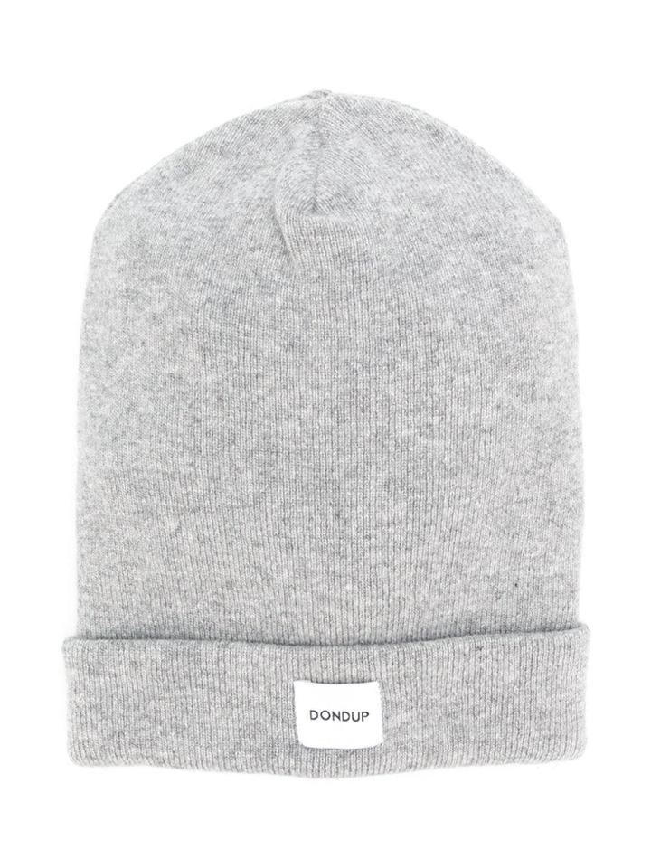 Dondup Kids Logo Patch Beanie - Grey