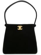 Chanel Pre-owned Cc Logo Quilted Hand Bag - Black