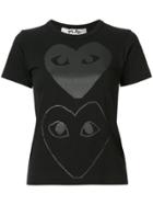 Comme Des Garçons Play Tonal Heart Print T-shirt - Black