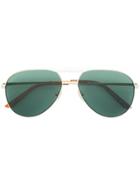 Gucci Eyewear Tinted Aviator Sunglasses - Metallic