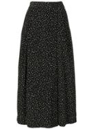 Tomorrowland Abstract Dot Print Skirt - Black