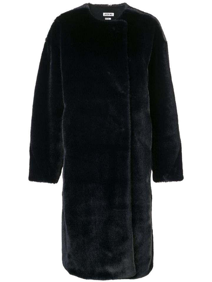 Jason Wu Faux Fur Coat - Blue